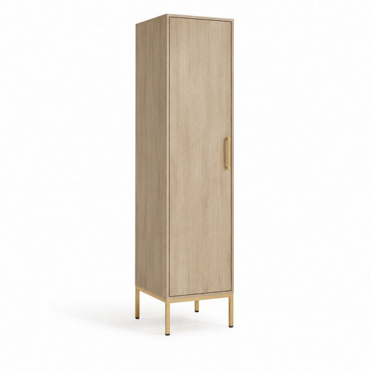 Kleiderschrank mit Drehtür Eiche hell Spanplatte rechteckig 60 x 40 x 180 cm