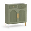 Sideboard Grün MDF rechteckig 80 x 40 x 100 cm mit 2 Türen und 2 Schubladen