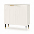 Sideboard Cremeweiß MDF rechteckig mit 2 Türen 80 x 40 x 90 cm