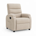 Relaxsessel mit manueller Liegefunktion beige Polyester 92 x 91 x 104 cm